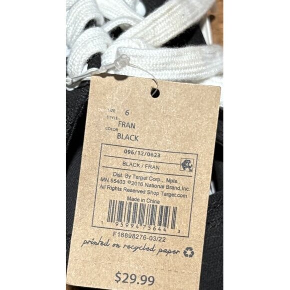 Mad Love Women’s Fran Black Platform Casual Lace-Up Canvas Sneaker Shoes Size 6 - Picture 5 of 5